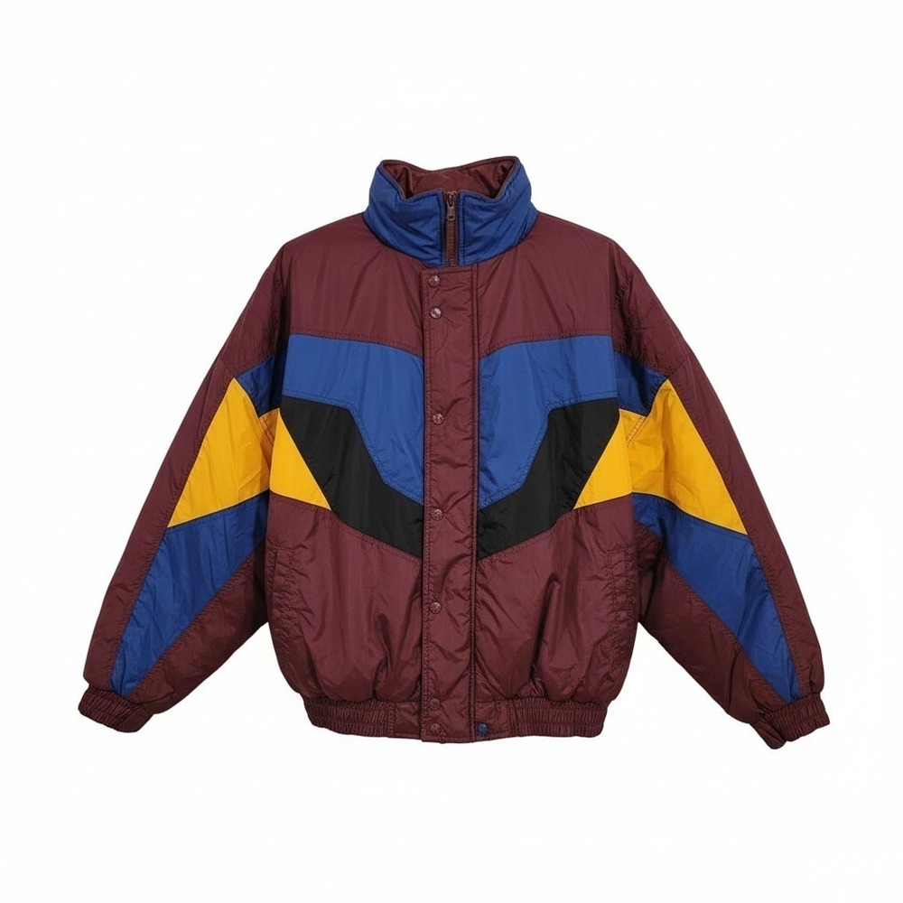 Vintage Mens Alpine Ski Jacket Red,blue,yellow, Black Size XL